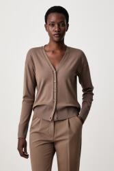 Sisley női kardigán viszkózzal - barna XS - answear - 27 990 Ft