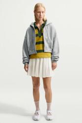 Nike cipzáras melegítőfelső kapucnival női pamuttal Studio Fleece - szürke L - answear - 24 990 Ft