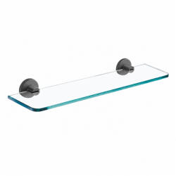 FERRO Smile üvegpolc 50x14 cm, gun metal ASM13GM (ASM13GM)