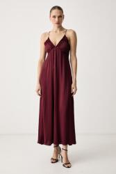 TWINSET fehérneműs viszkóz ruha - burgundia 40