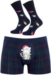 Cornette set de Crăciun pentru bărbați 914/05 Gift bleumarin: XXL (35191 XXL)