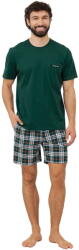 Italian Fashion pijama bărbați AKSEL mânecă scurtă, pantaloni scurți, verde/imprimeu: M (AAF-MPZ-AKSE-KKZD M)