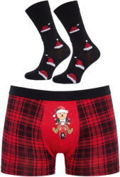 Cornette set de Crăciun pentru bărbați 914/08 Gift roșu-negru: L (35192 L)