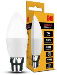 Kodak Max LED Izzó Gyertya (Candle) C37 7W B22 270° 4000K (560 lumen)