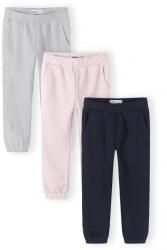 Minoti Pantaloni de trening pentru fete cu talie elastică și șnur de strângere, set 3 buc. Minoti 30FLEECE155 - 158/164 | 13/14let