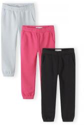 Minoti Pantaloni de trening pentru fete cu talie elastică și șnur de strângere, set 3 buc. Minoti 30FLEECE153 - 122/128 | 7/8let