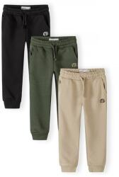 Minoti Pantaloni de trening băieți cu talie elastică și șnur de strângere, set 3 buc. Minoti 29FLEECE203 - 98/104 | 3/4let