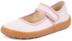 Froddo balerini barefoot din pânză pentru fete CANVAS BALETTY PINK SHINE G1700437 | Încălțăminte sănătoasă de vară pentru fete. Croială ergonomică și talpă flexibilă. - 36