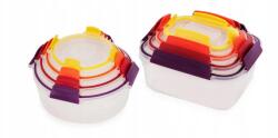 Joseph Joseph Set 8 cutii alimentare Joseph Joseph Nest Lock, multicolor, din plastic, etanse, potrivite pentru congelator si microunde (1000013)