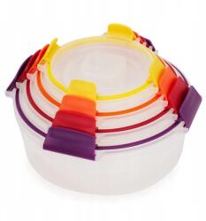 Joseph Joseph Set 4 cutii alimentare rotunde Joseph Joseph multicolor 12, 6x26, 8x26, 8cm (1000015)