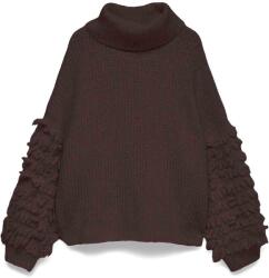 VERO MODA Pulover Awdima High Neck 10350139 19-1109 TCX chocolate torte