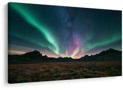 Dovido Tablou auroră polară deasupra munților - 90x60
