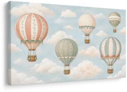 Dovido Tablou baloane cu aer cald pastelate printre nori - 90x60