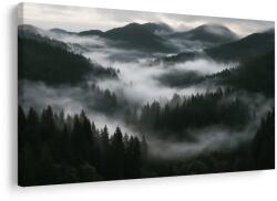 Dovido Tablou păduri montane în ceață la răsărit - 90x60 - dovido - 260,73 RON