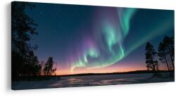 Dovido Tablou auroră boreală colorată în liniște - 60x30