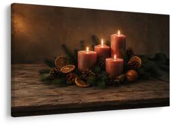 Dovido Tablou lumânări de Advent cu crengi de brad - 30x20