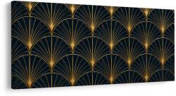 Dovido Tablou ornament luxos albastru-auriu - 100x50