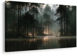 Dovido Tablou pădure cețoasă deasupra lacului - 120x80