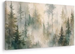 Dovido Tablou pădure de conifere în ceață, acuarelă - 40x30