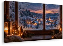 Dovido Tablou sat de iarnă la fereastră - 150x100