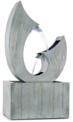 Blumfeldt Trumpet, fântănă de grădină, pompă 8 W, LED-uri, galvanizat (GDMB5-Trumpet Flow) (GDMB5-Trumpet Flow)