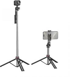 BOROFONE BY15 Throne selfie stick, Bluetooth 5.2, Extensibil 1.28 m, Negru