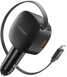 Spigen EV603BT Essential, 60W, Cablu retractabil, Negru (ACP10515) (ACP10515)