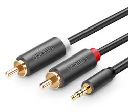 UGREEN AV102 cablu audio, 3.5mm la 2 x RCA, 2m, Negru