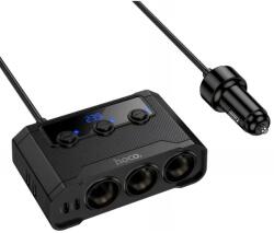 hoco. Z64 încărcător, 3 prize brichetă, 4 porturi USB, Negru