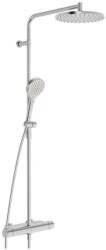 Hansa Viva - Set de duș cu termostat, diametru 25 cm, 3 jeturi, oțel periat 6515920180 (6515920180)