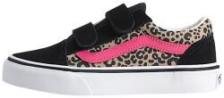 Vans Old Skool Leopard rózsaszín fekete velúr vászon gyerekcipő, 32 EU (0000306394353_32)