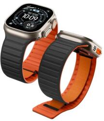 Spigen Athlex Air M curea pentru Apple Watch 49mm / 46mm / 45mm / 44mm, Inchidere Velcro, Negru Portocaliu (AMP11534) (AMP11534)