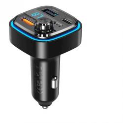 XO BCC08 transmițător FM, 2 x USB-A și 1 x USB-C, Negru