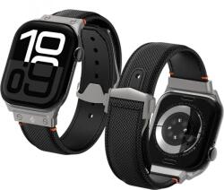 Spigen Classic Fit Strap pentru Apple Watch 49mm / 46mm / 45mm / 44mm / 42mm, Nylon și piele PU, Negru (AMP09304) (AMP09304)