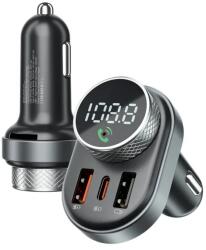 Proove FMSL30110001 modulator FM și încărcător auto, 2x USB-A, Type-C 30W, Negru