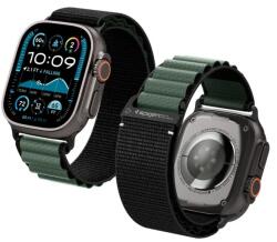 Spigen WBF1 curea pentru Apple Watch 49mm / 46mm / 45mm / 44mm, Nylon durabil, Negru Verde (AMP10223) (AMP10223)