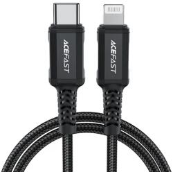 ACEFAST C4-01 USB-C-Lightning kábel, 30W, 1.8m, Fekete