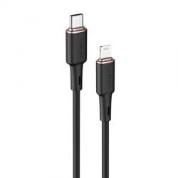 ACEFAST C2-01 kábel, USB-C-Lightning, 30W, 1.2m, Fekete