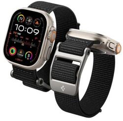 Spigen DuraPro szíj Flex Apple Watch 49mm/46mm/45mm/44mm, nylon, biztonságos csattal, Fekete (AMP02465) (AMP02465)