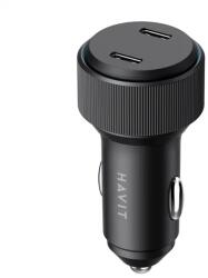Havit CC2014 töltő, 60W, 2x USB-C, Fekete