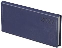 TopTimer Agendă de buzunar TOPTIMER Traditional T030, format orizontal, alb, cu pagini albastre, 2027 (T030T-004)