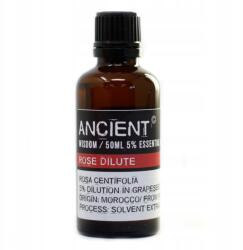 Ancient Wisdom Rózsa Illóolaj, 50 ml, 100% Tiszta, Párologtatóhoz és Aromalámpához (preo-41)