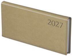 TopTimer Agendă de buzunar TOPTIMER Traditional T030, format orizontal, alb, cu pagini bej, 2027 (T030T-007)