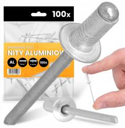 TRCR 100x Törhető Szegecsek 4, 8x14 mm Alumínium Acél Horganyzott Rozsdamentes Ni Iu (SE030311371)
