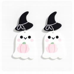 Sajbazar Fülbevaló Lélek szellem tök varázsló fehér Halloween jelmezbál (kol582-2)