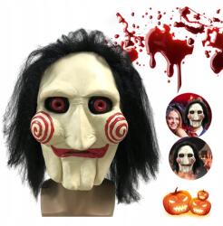  Teljes Fej Maszk Fűrészelés Latex Paróka Halloween Horror Jelmez (Straszna maska Halloween)
