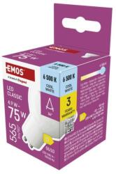 EMOS Bec LED Classic MR16 alb/ GU10 / 4, 9 W (75 W) / 565 lm / Alb rece