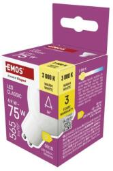 EMOS Bec LED Classic MR16 alb/ GU10 / 4, 9 W (75 W) / 565 lm / Alb cald