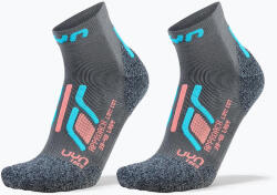 UYN Női zokni UYN Trekking Approach Low Cut 2 pack grey/turquoise