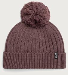 Jack Wolfskin gyapjúval történő pomponos sapka - lila L